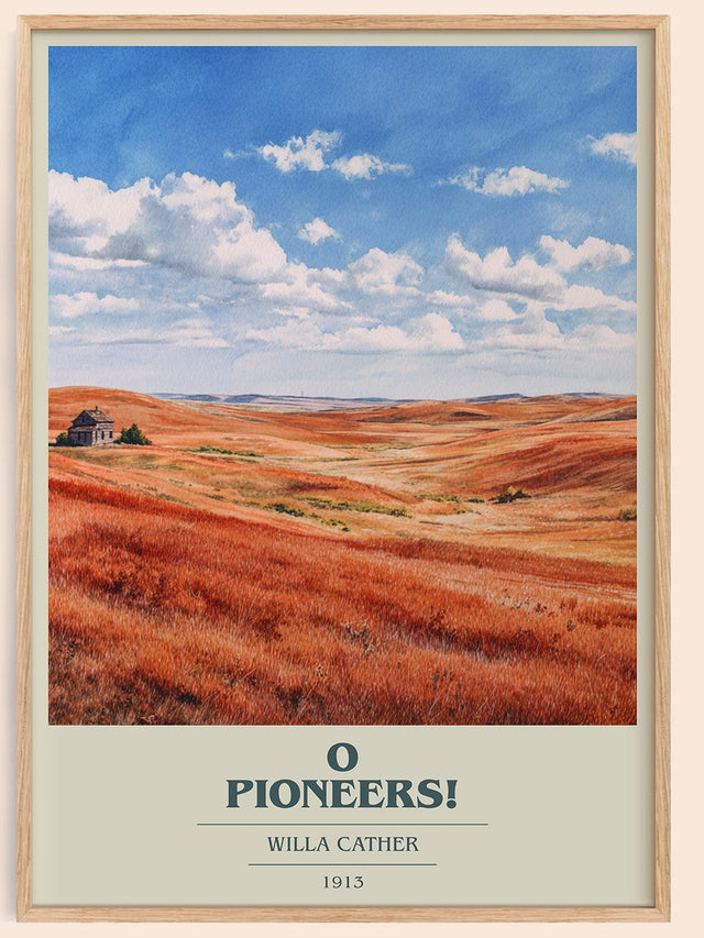 O Pioneers! Book Cover Poster by Willa Cather