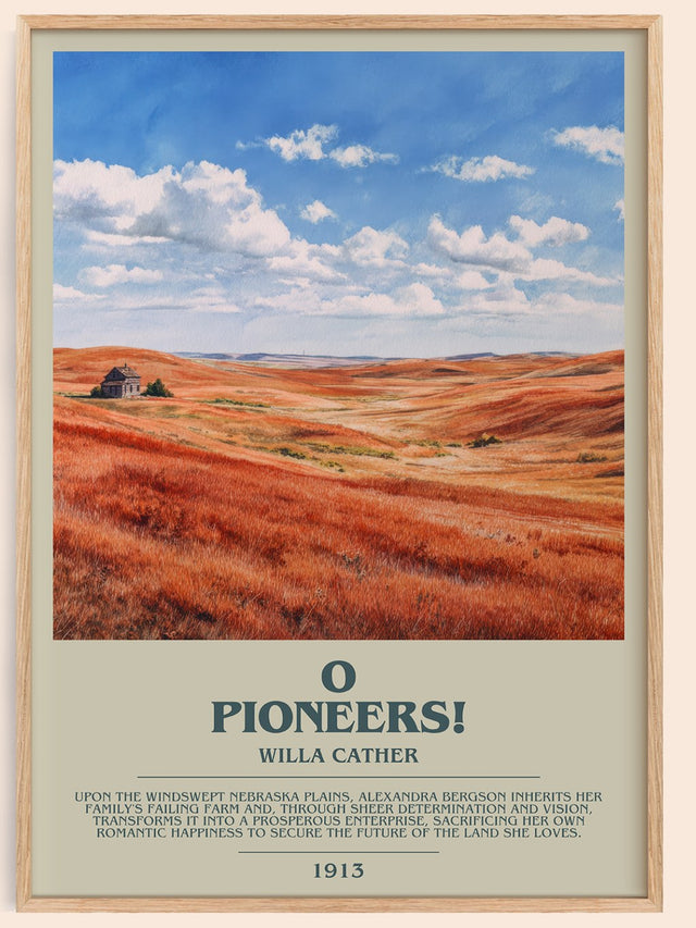 O Pioneers! Bookish Wall Art by Willa Cather