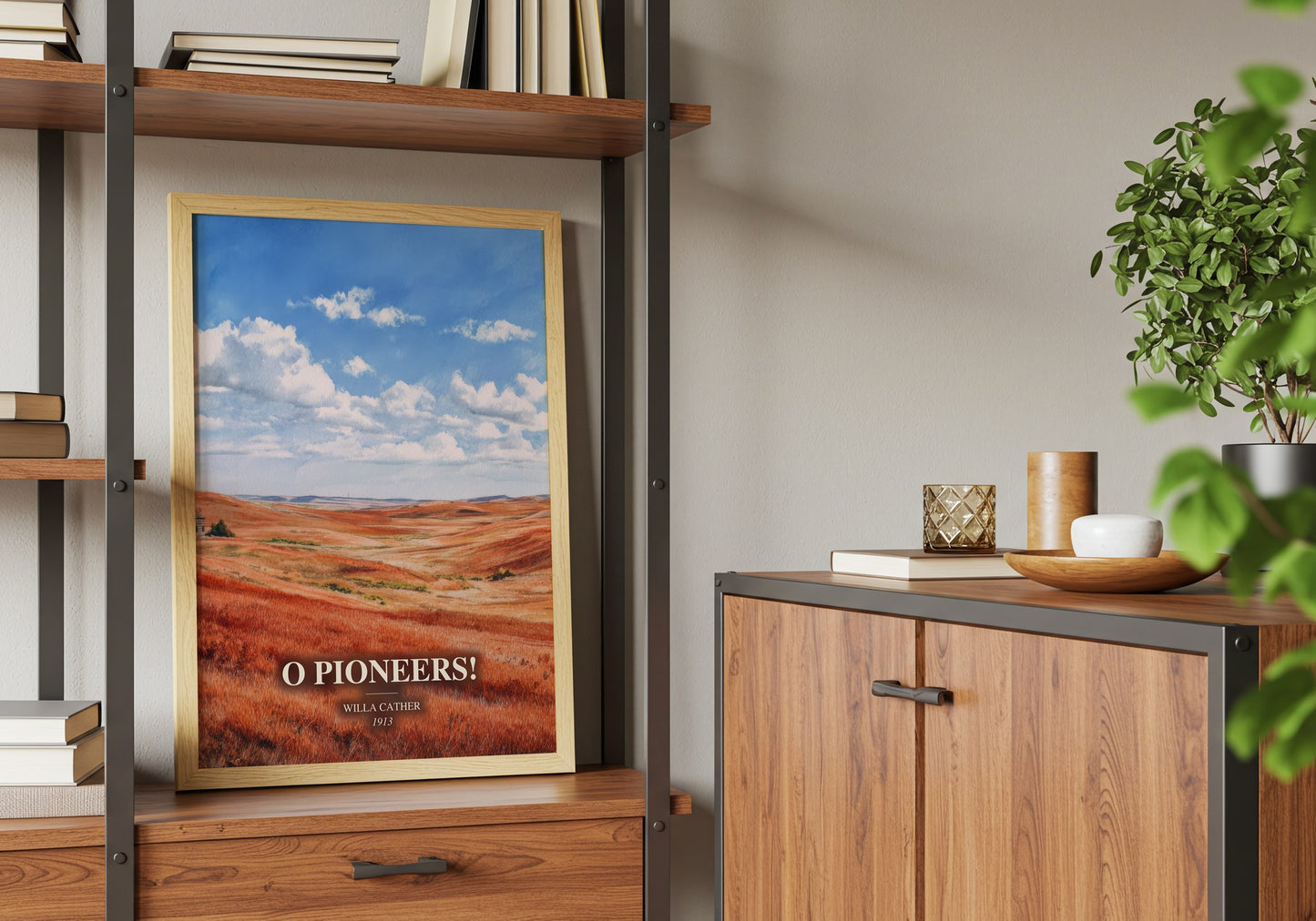 O Pioneers! book watercolour illustration paper finish options – matte satin gloss