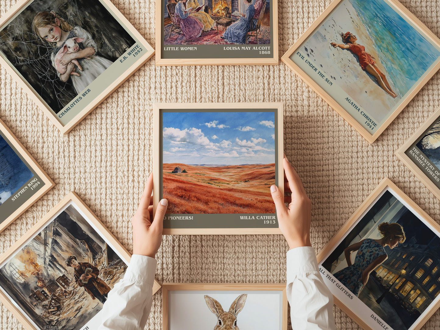 O Pioneers! literary literary print detail – Willa Cather book art
