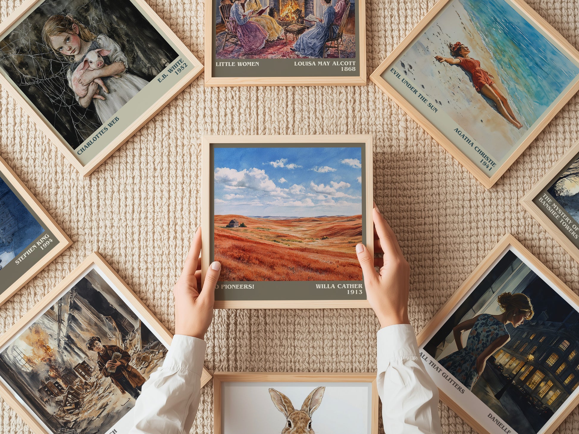 O Pioneers! literary literary print detail – Willa Cather book art