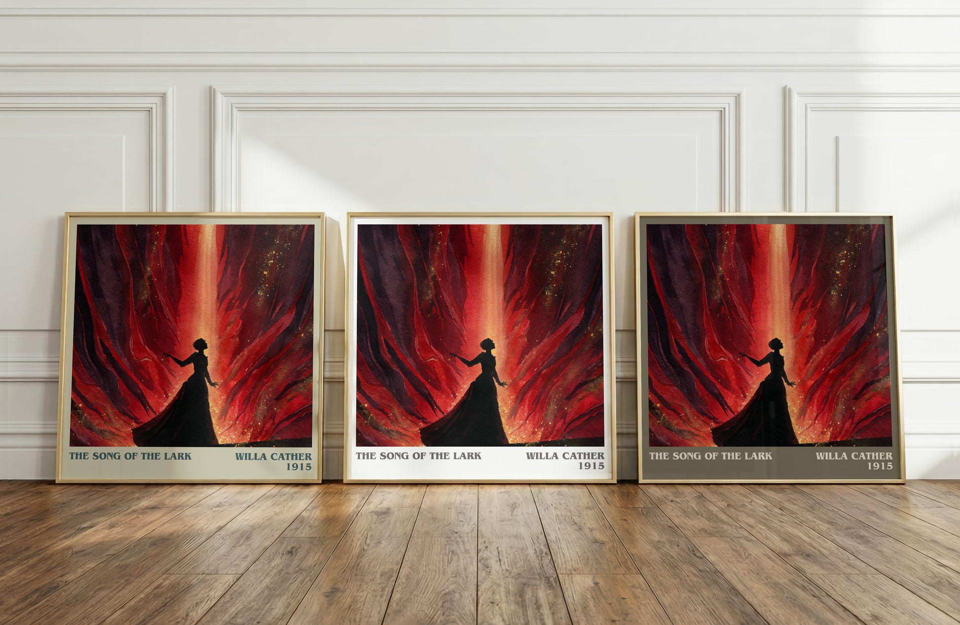 The Song of the Lark literary print framed by window – literary home decor