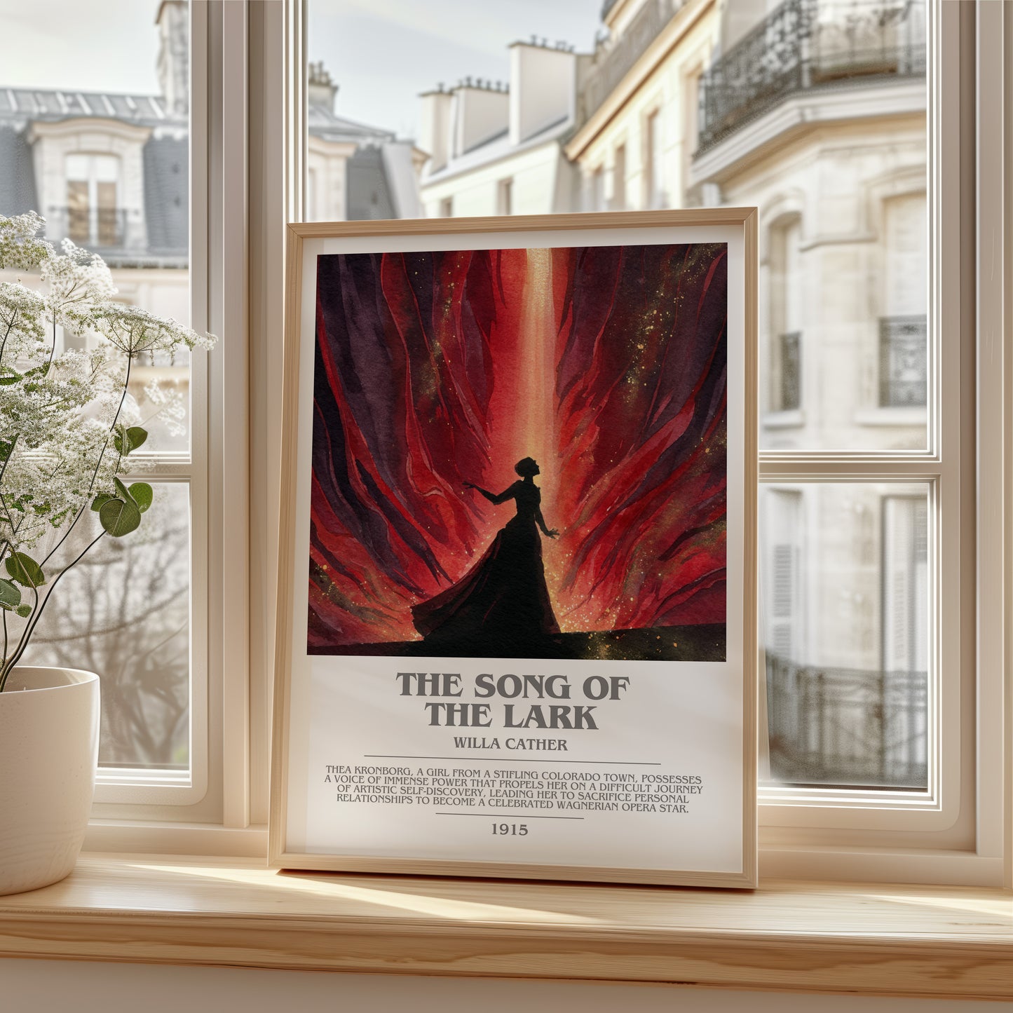 The Song of the Lark bookish poster colour and style options – Willa Cather book art