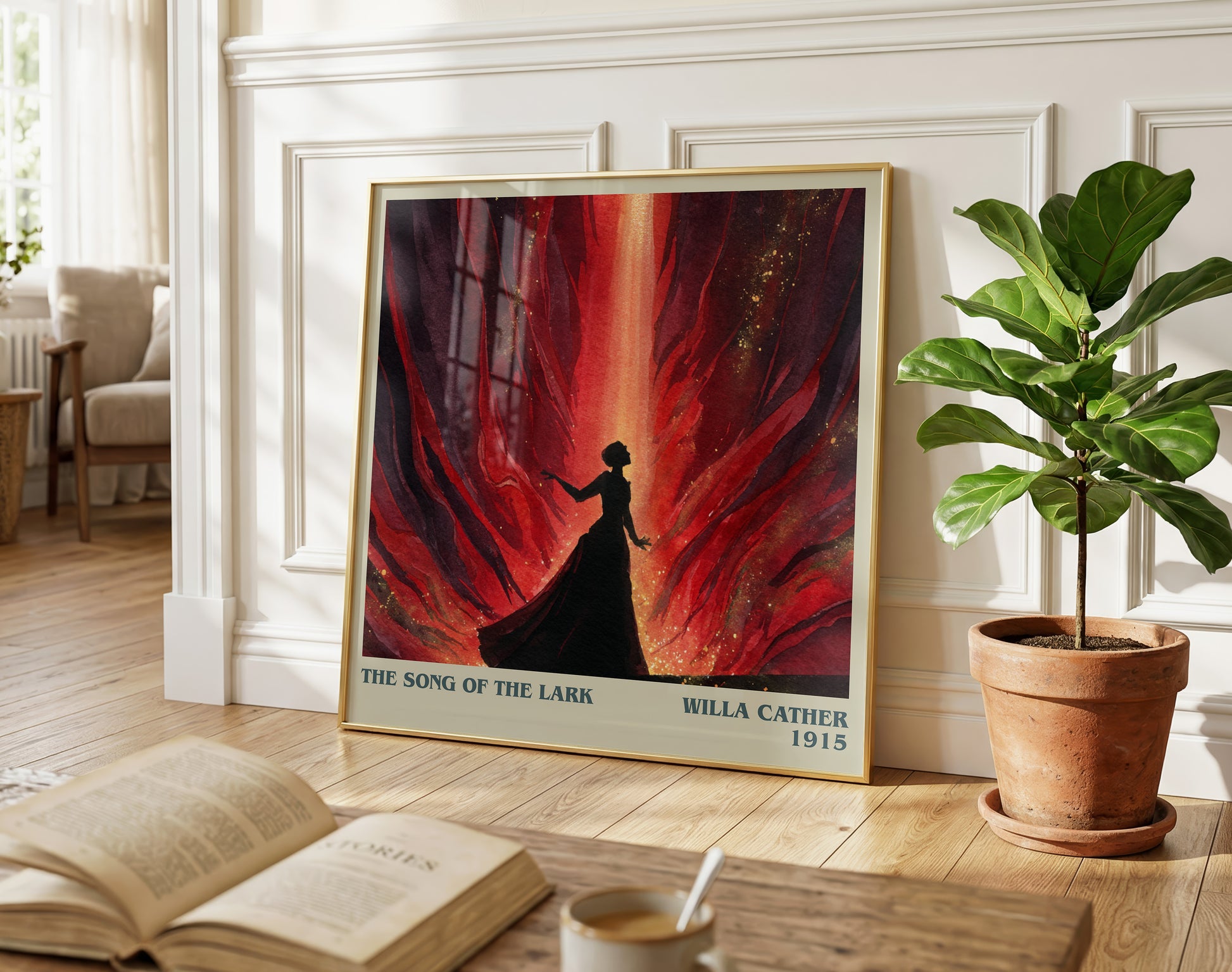 The Song of the Lark literary poster paired in gallery wall – literary art prints