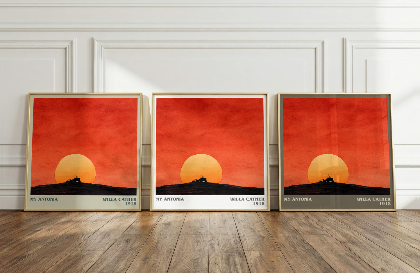 My Ántonia literary art print colour and style options – Willa Cather book art