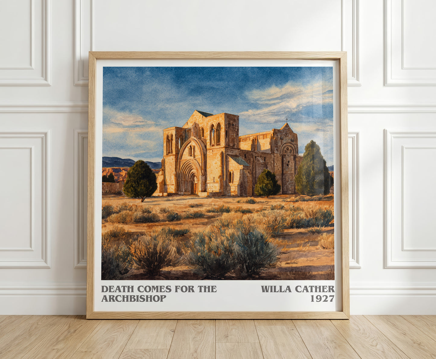 The Beautiful and Damned literary print in frame leaning in hallway – classic literature wall art