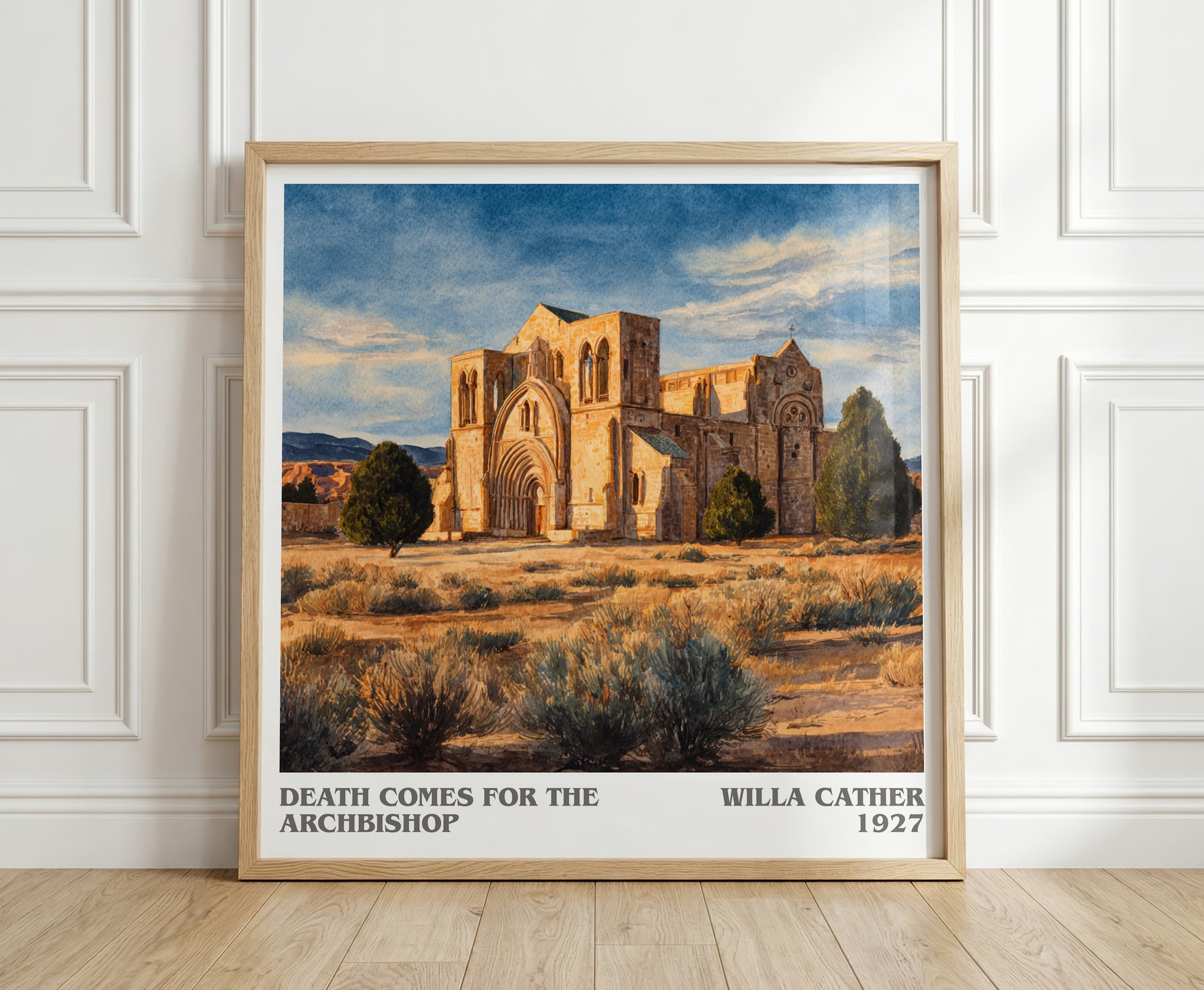 The Beautiful and Damned literary print in frame leaning in hallway – classic literature wall art