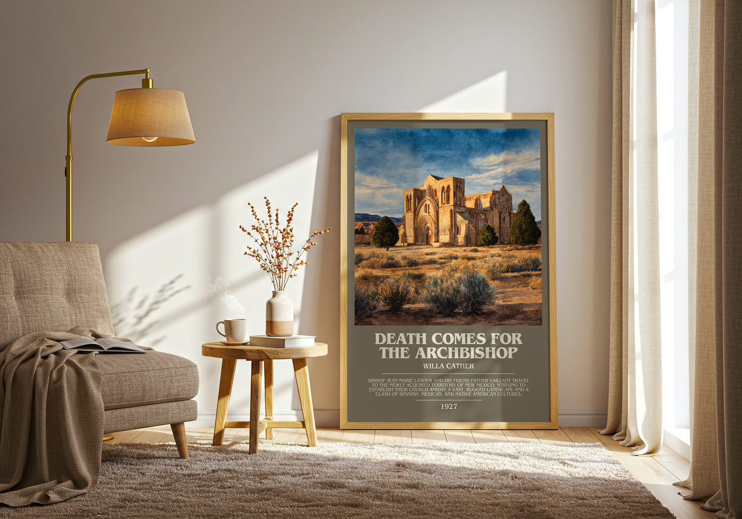The Beautiful and Damned bookish print framed by window – literary home decor