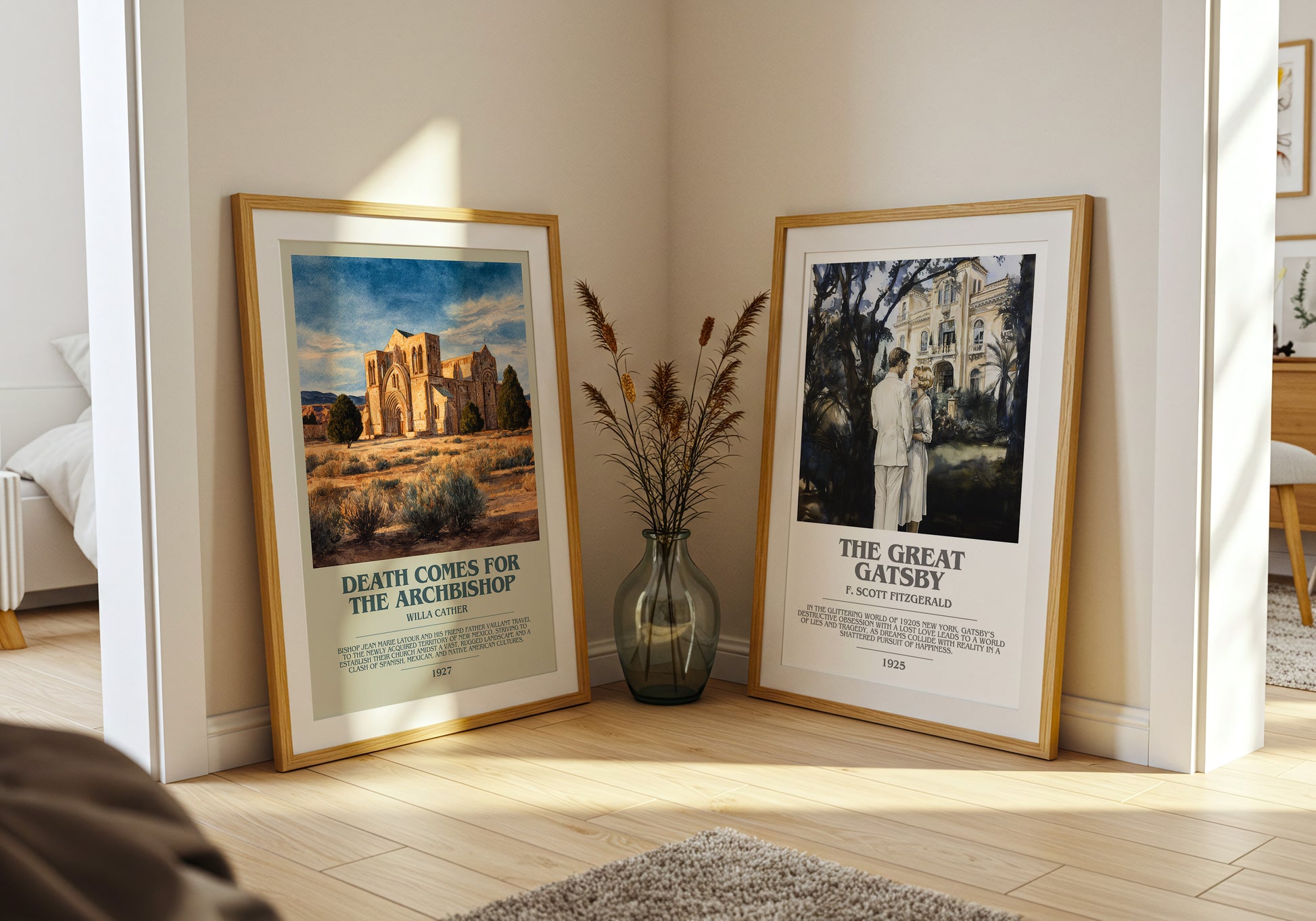 The Beautiful and Damned bookish book poster framed on wall – classic literature wall art