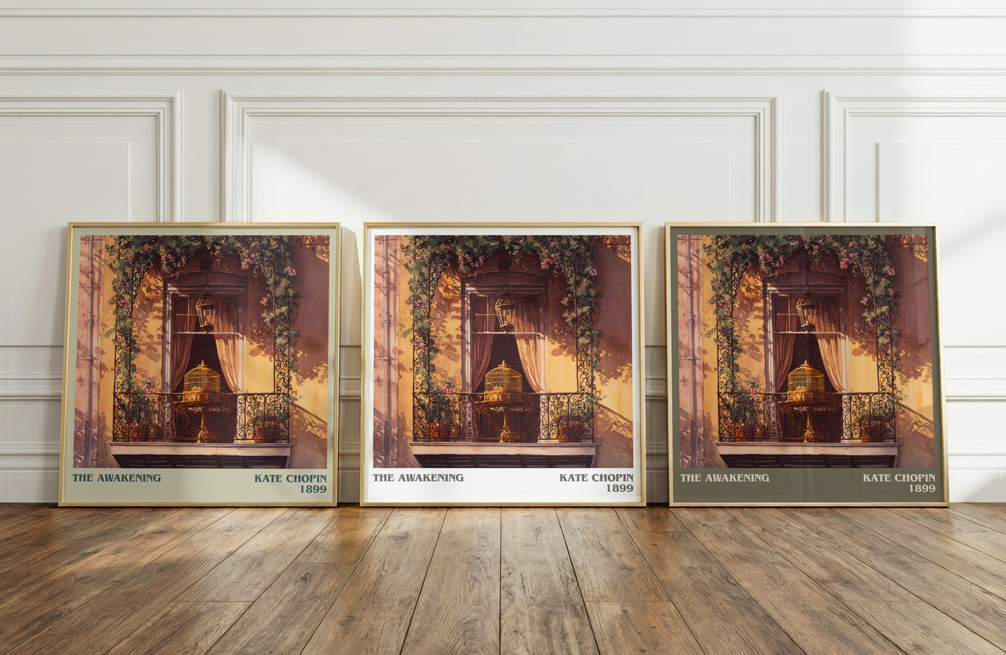 The Awakening literary print framed by window – literary home decor