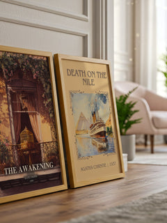 The Awakening watercolour print framed by window – literary home decor