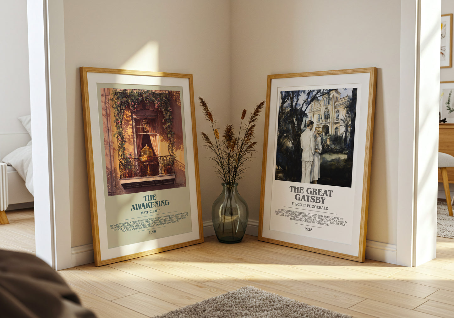 The Awakening bookish book poster framed on wall – classic literature wall art