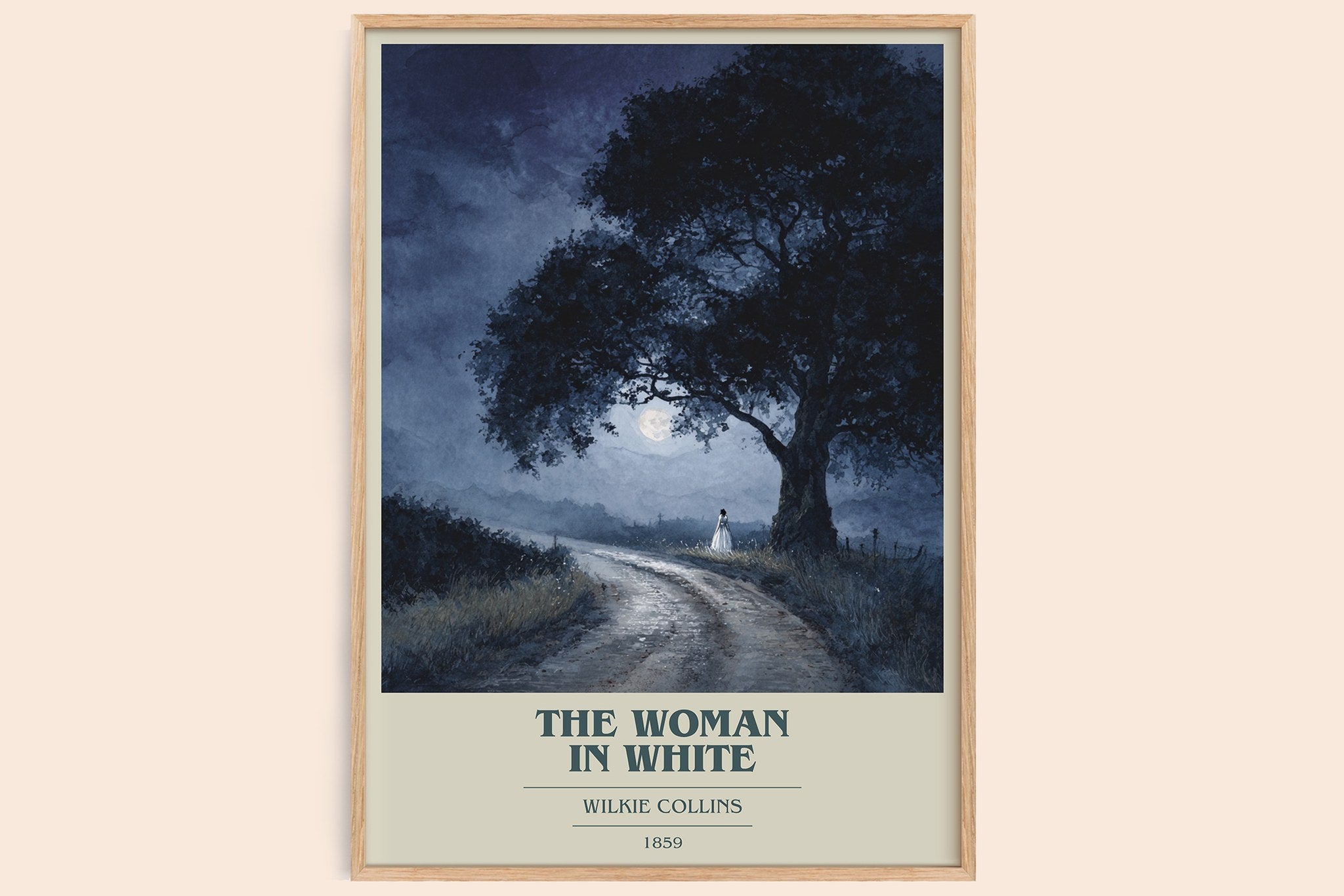The Woman In White Book Cover Poster by Wilkie Collins