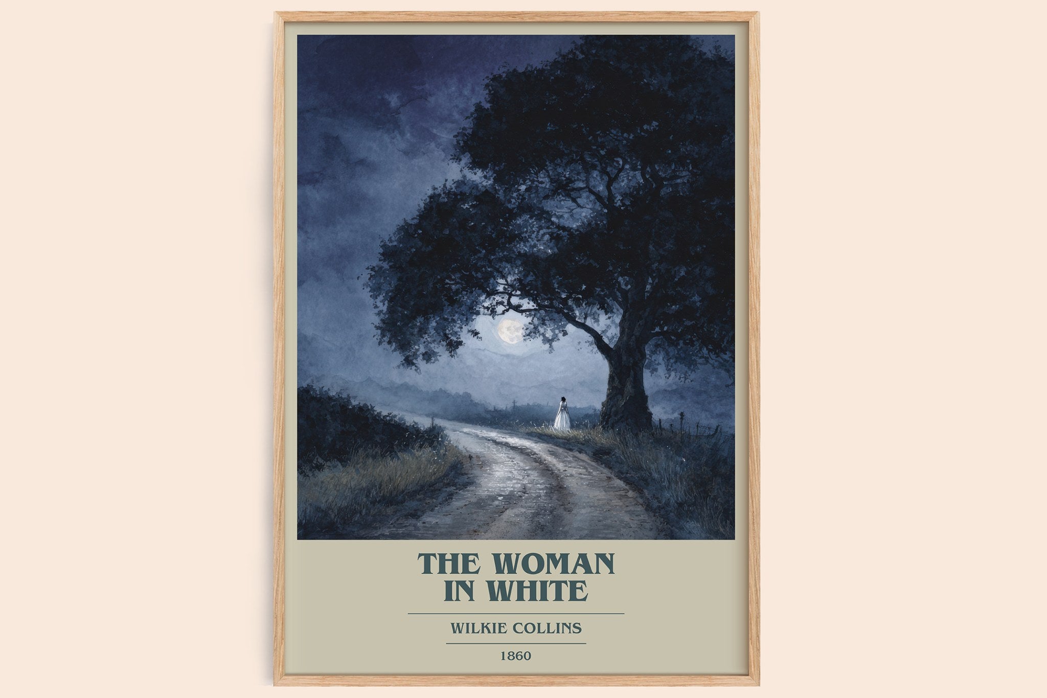 The Woman In White Book Cover Poster by Wilkie Collins