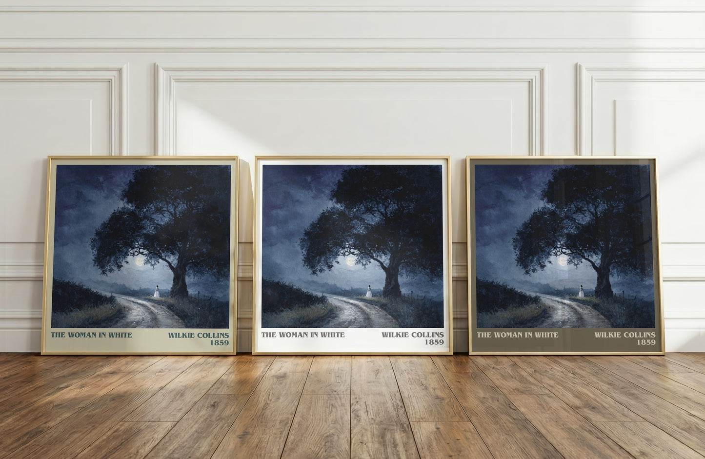 The Woman In White literary print framed by window – literary home decor