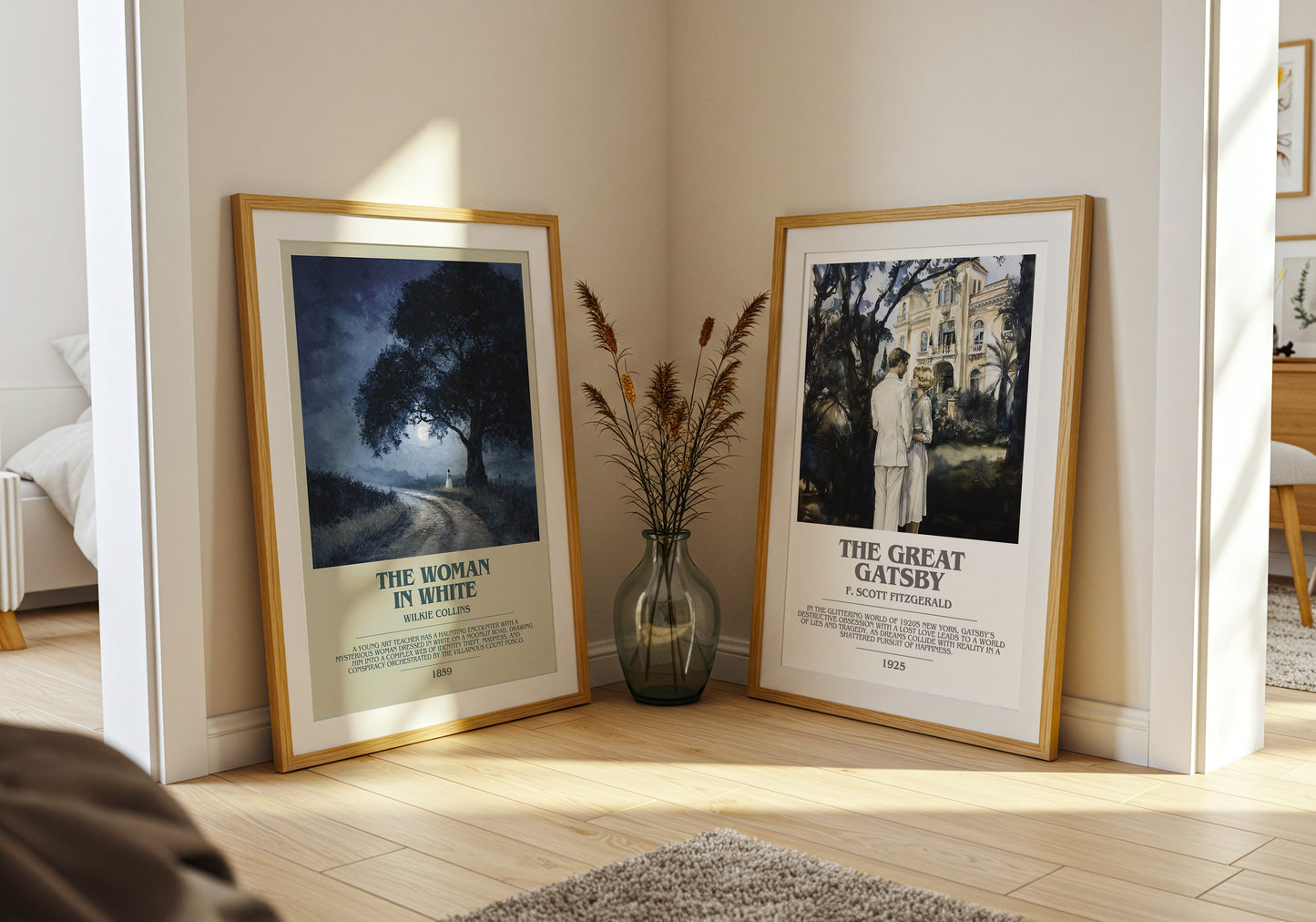 The Woman In White bookish book poster framed on wall – gothic wall art