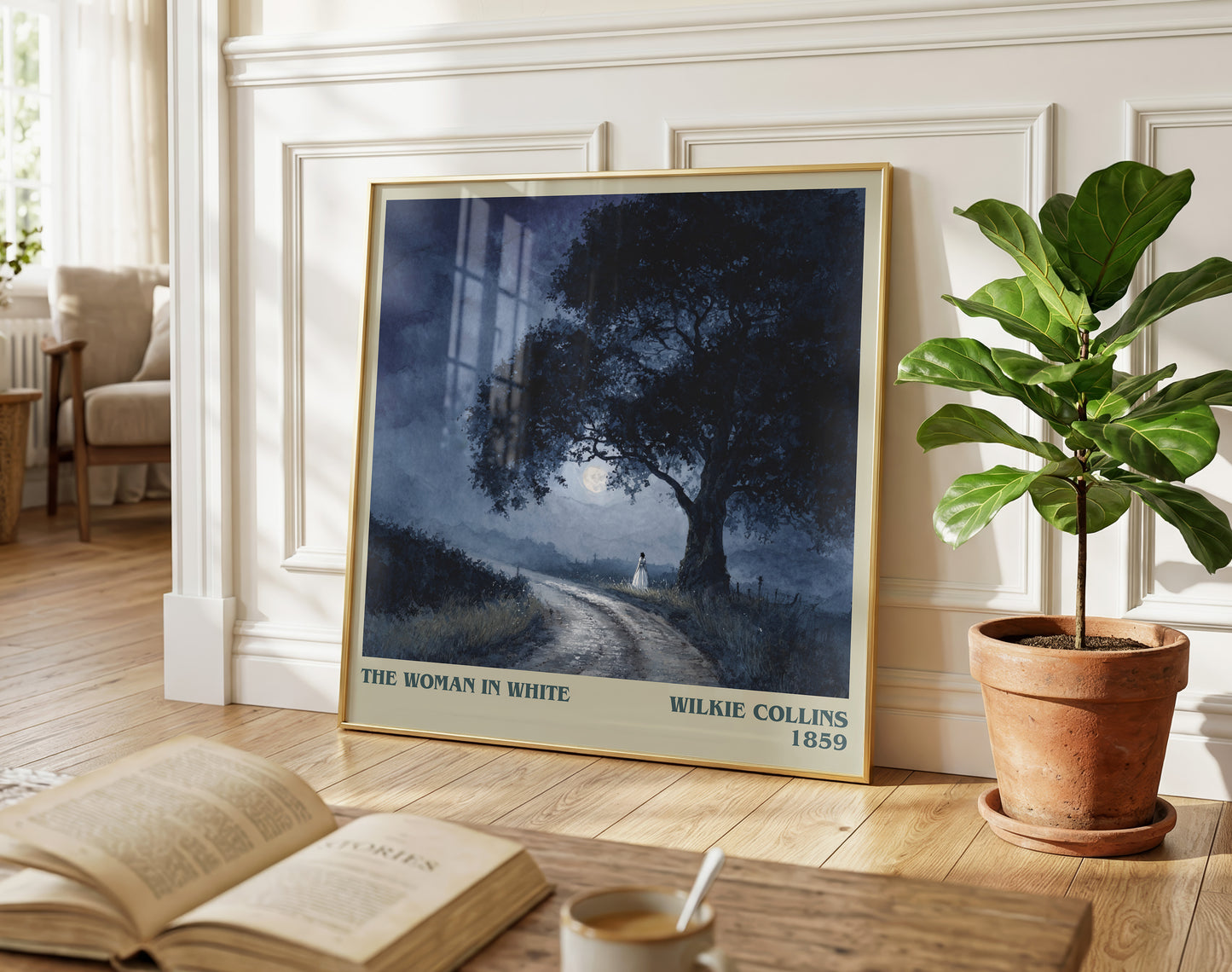 The Woman In White literary poster paired in gallery wall – literary art prints