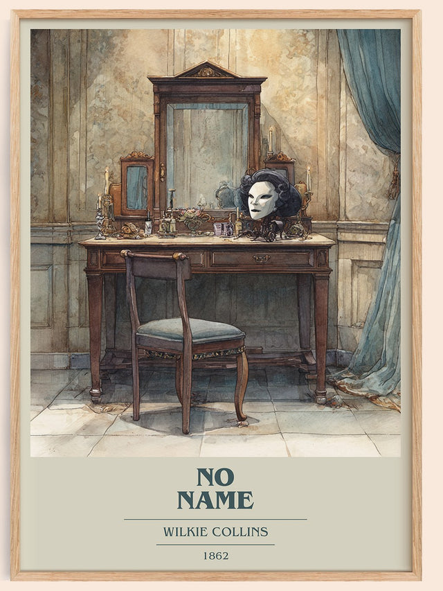 No Name Book Cover Poster by Wilkie Collins