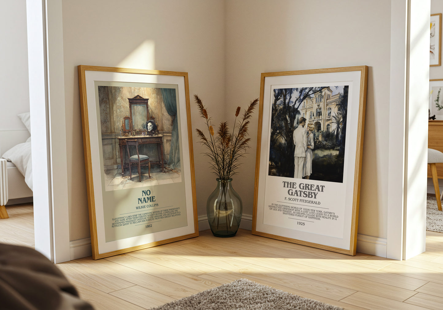 No Name bookish book poster framed on wall – classic literature wall art