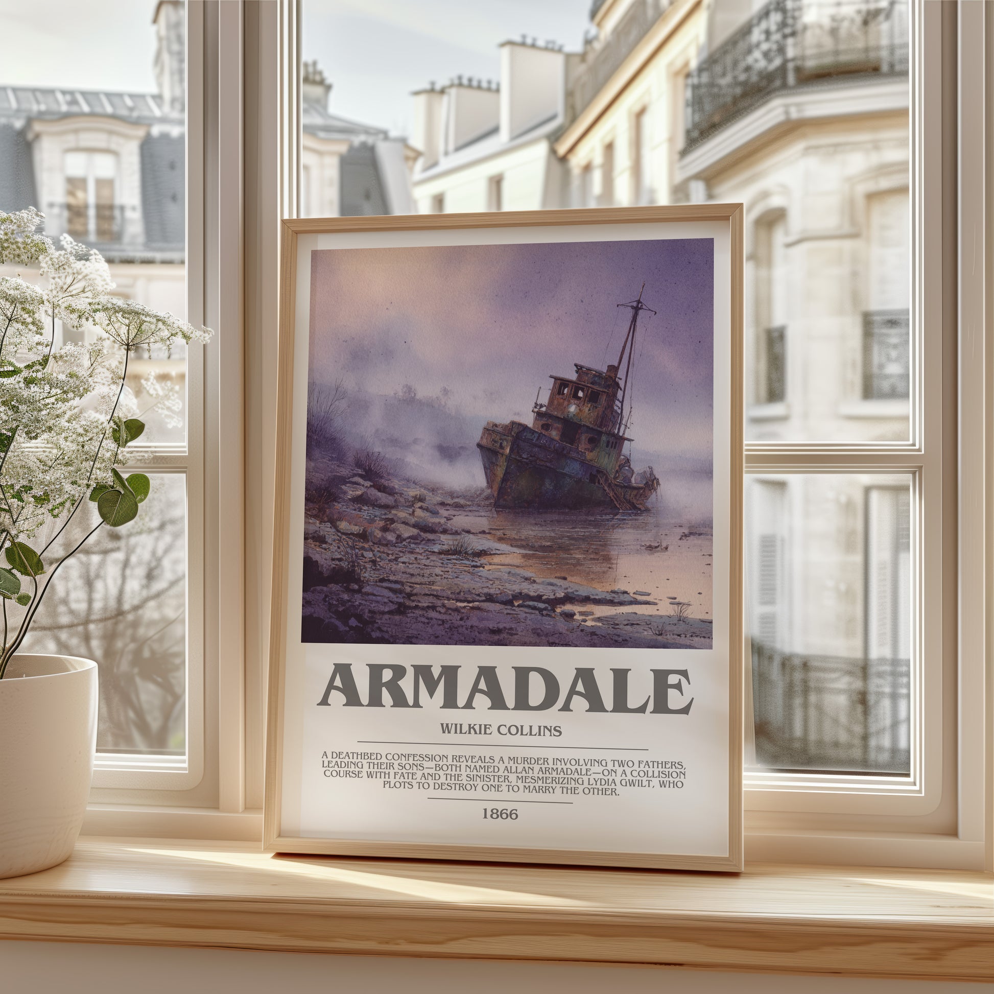 Armadale bookish poster colour and style options – Wilkie Collins book art