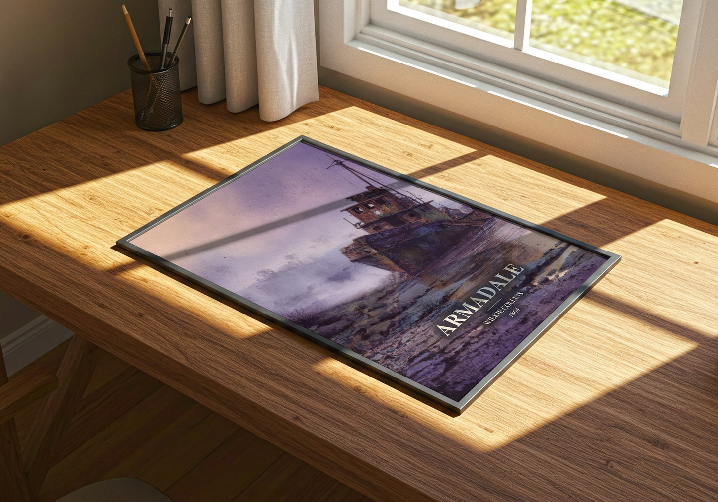 Armadale watercolour book poster framed on wall – mystery wall art
