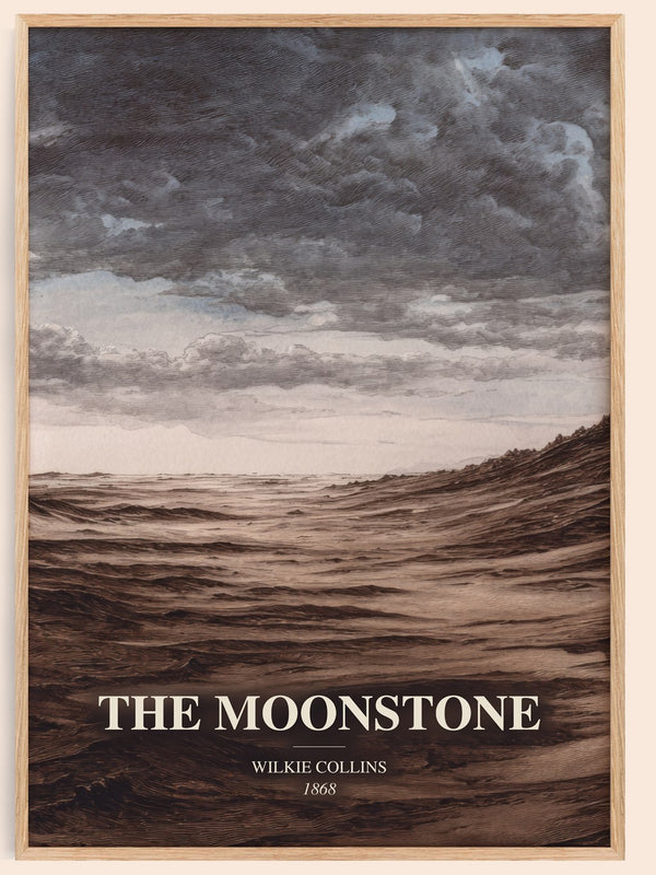 The Moonstone watercolour book poster by Wilkie Collins – framed literary art print