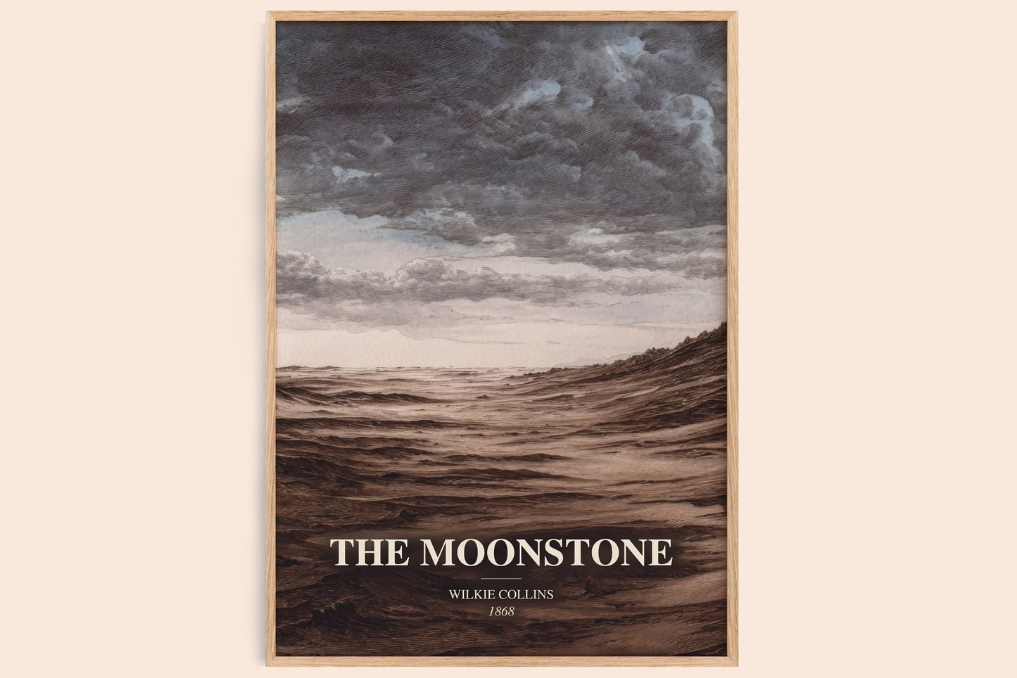 The Moonstone watercolour book poster by Wilkie Collins – framed literary art print