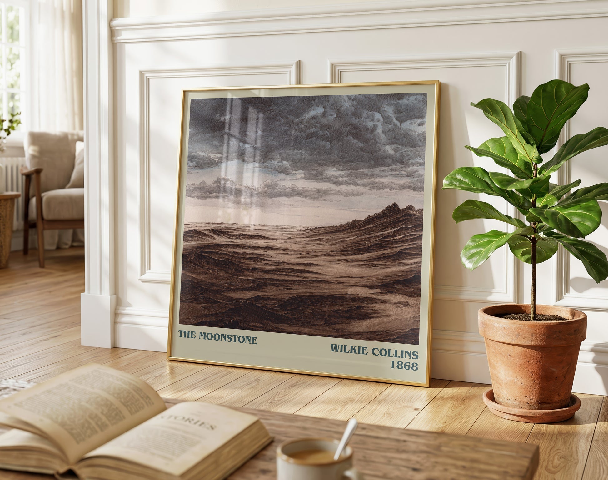 The Moonstone literary poster paired in gallery wall – literary art prints