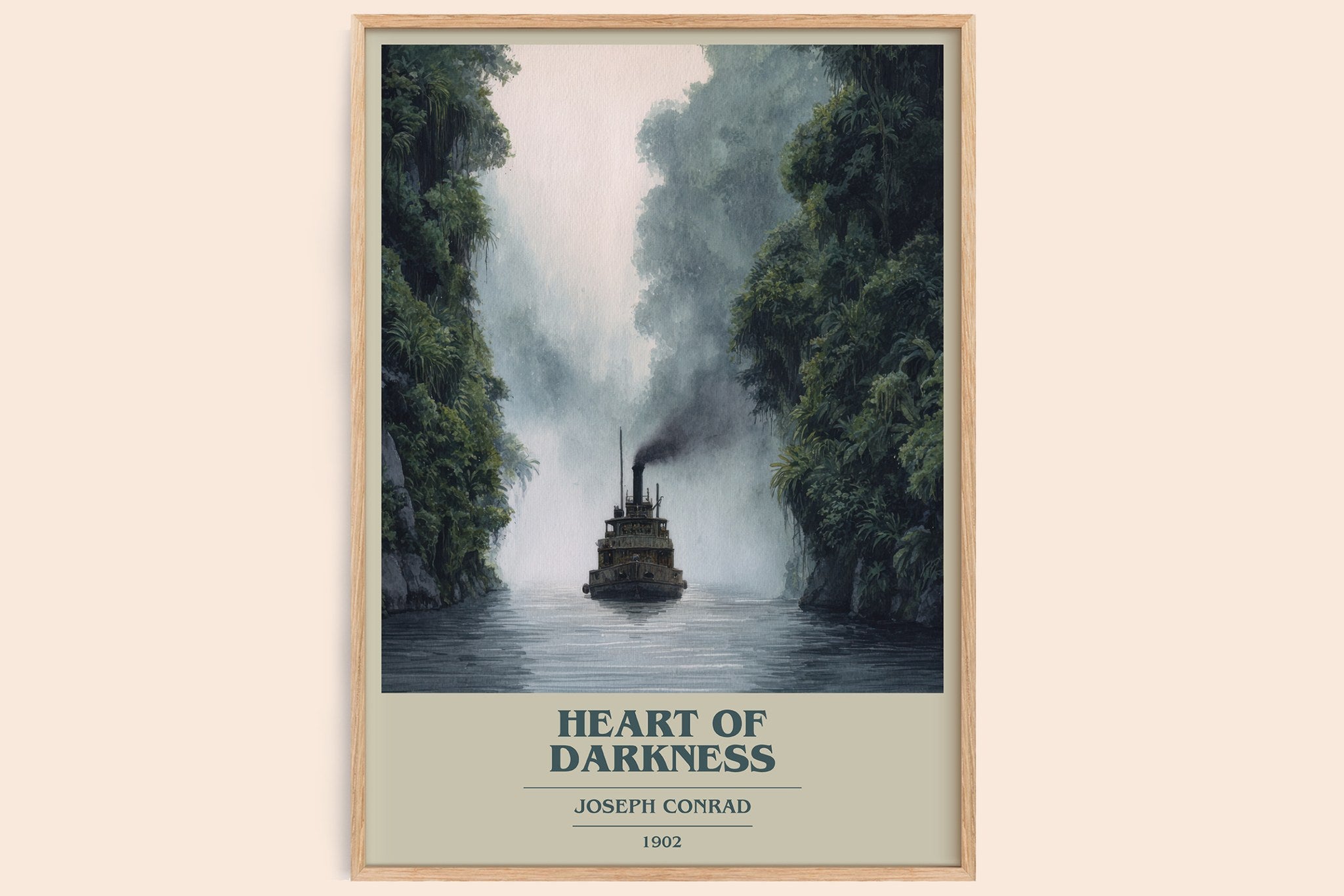 Heart of Darkness Book Cover Poster by Joseph Conrad
