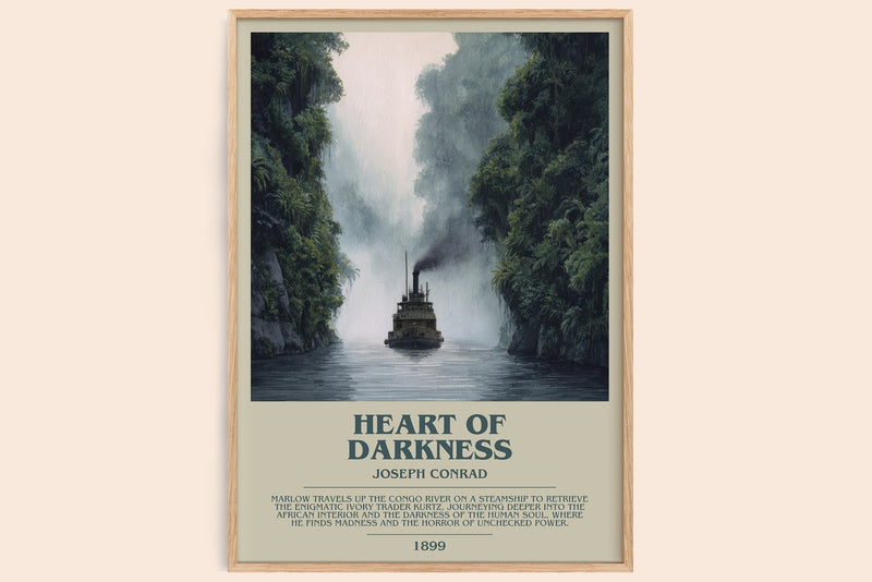 Heart of Darkness Bookish Wall Art by Joseph Conrad (Modern style)