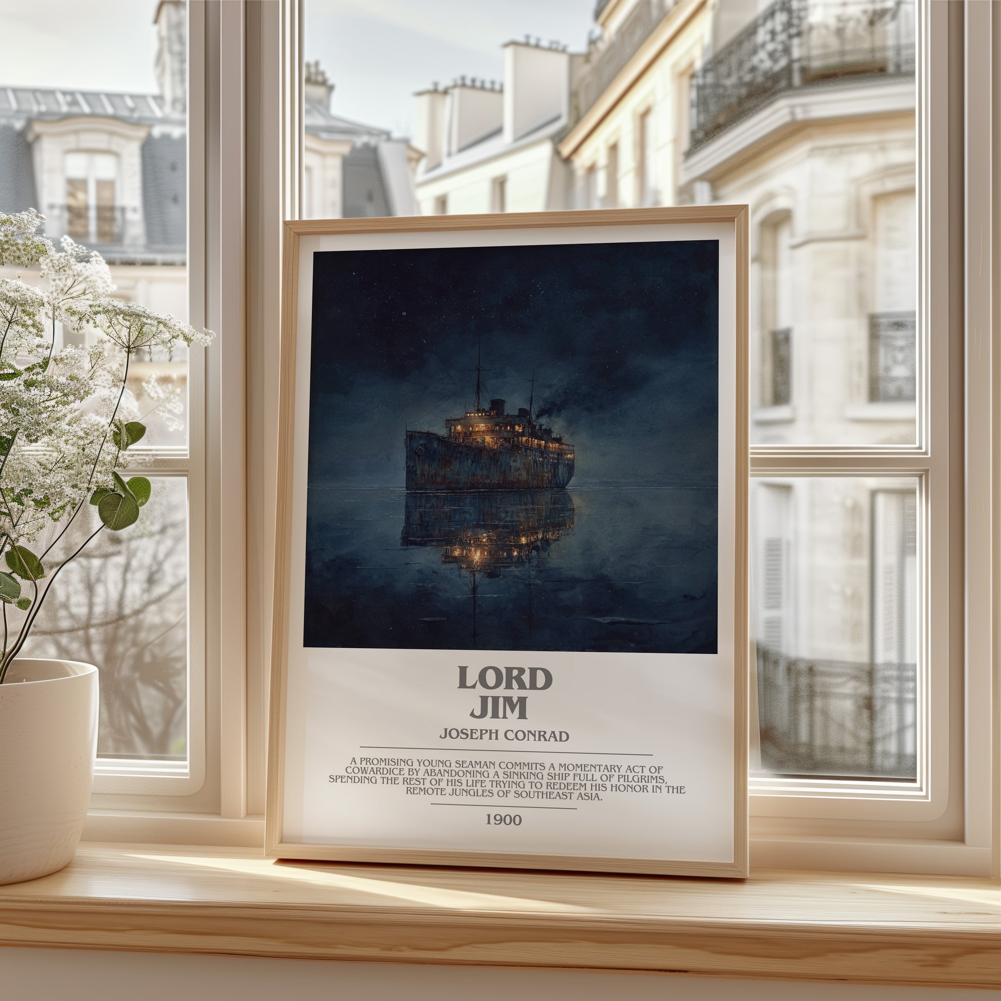Lord Jim bookish poster colour and style options – Joseph Conrad book art