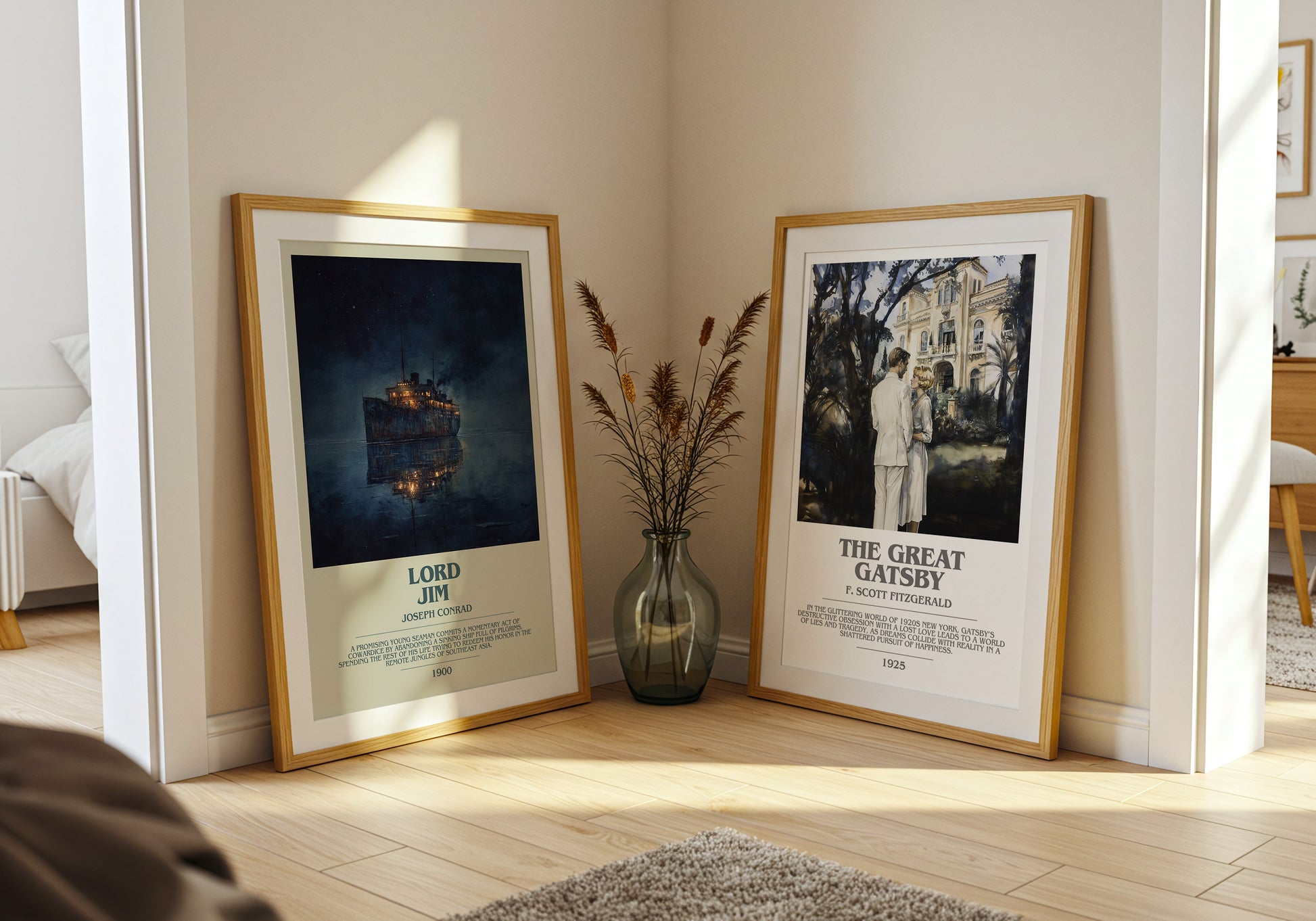 Lord Jim bookish book poster framed on wall – classic literature wall art
