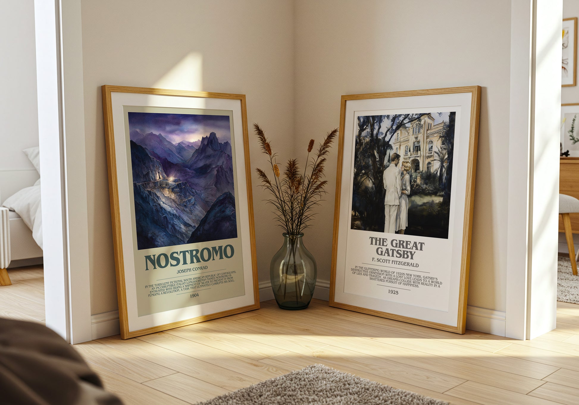 Nostromo bookish book poster framed on wall – historical fiction wall art