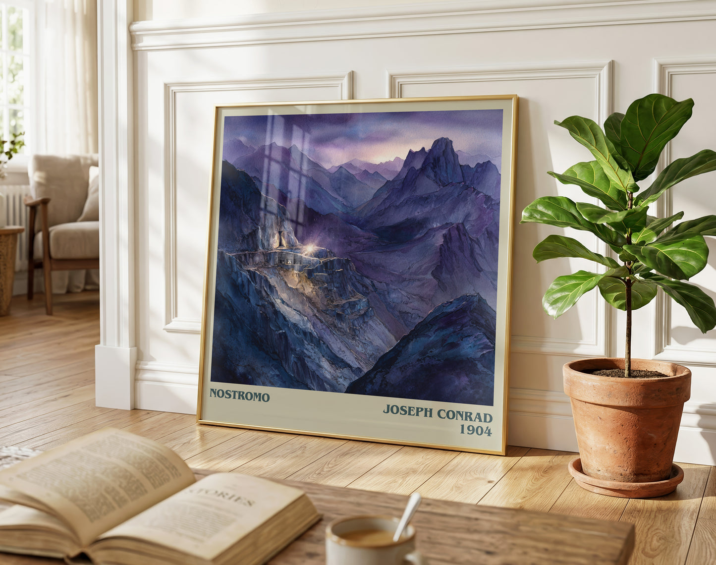 Nostromo literary poster paired in gallery wall – literary art prints