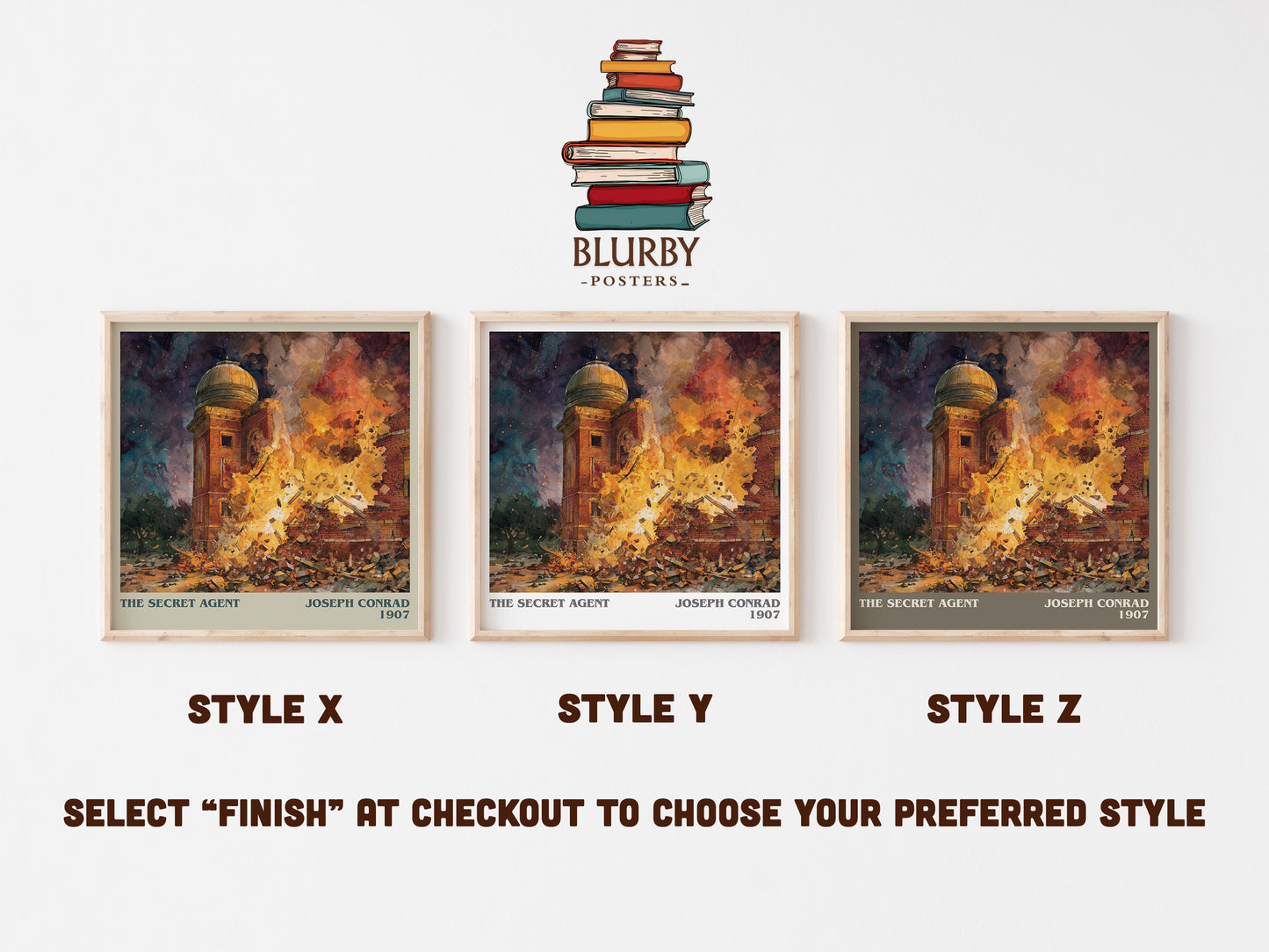 The Secret Agent literary art print colour and style options – Joseph Conrad book art