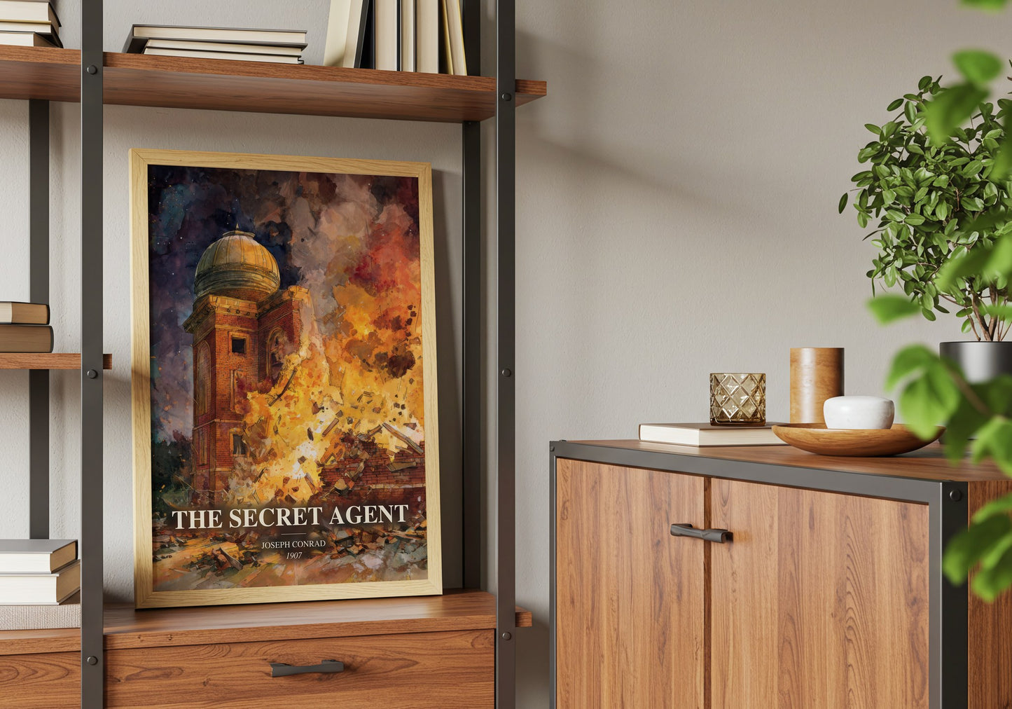 The Secret Agent book watercolour illustration paper finish options – matte satin gloss