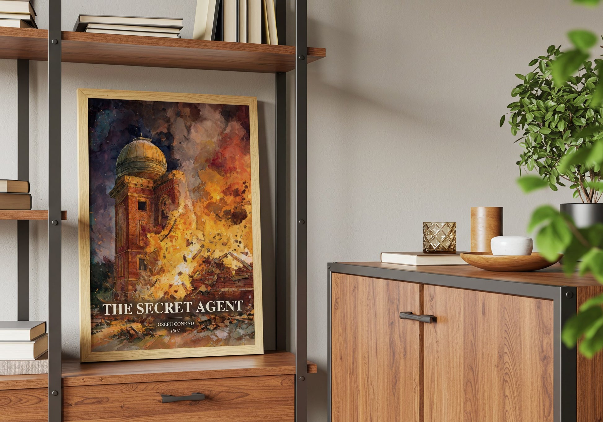 The Secret Agent book watercolour illustration paper finish options – matte satin gloss