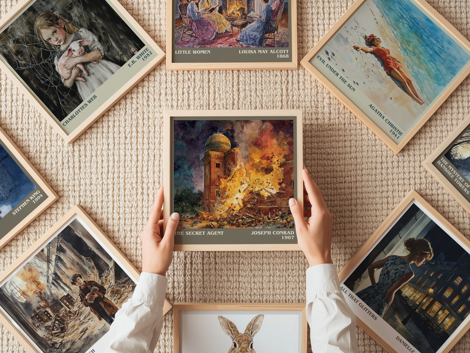 The Secret Agent literary print on bookshelf – Joseph Conrad fan gift