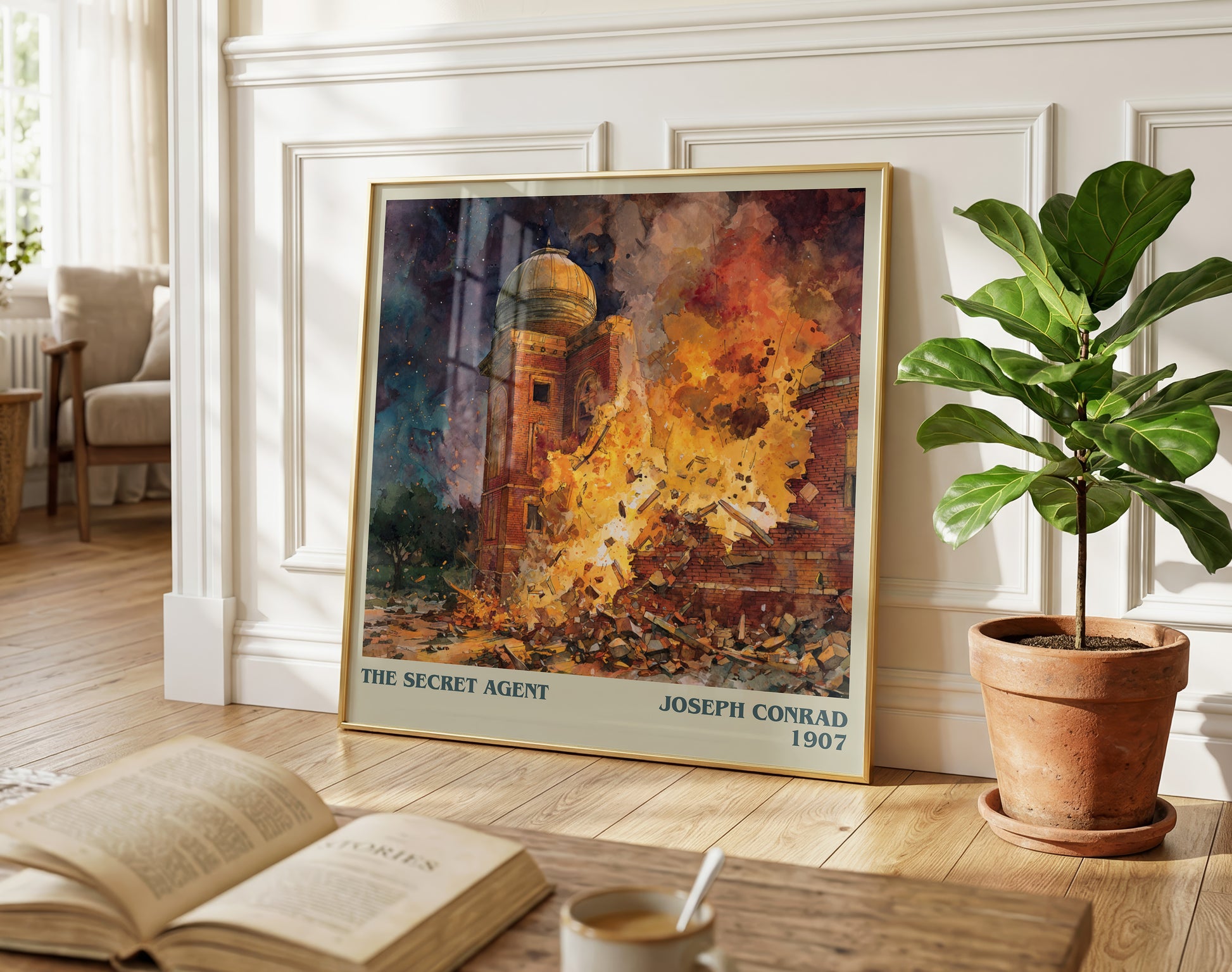 The Secret Agent literary poster paired in gallery wall – literary art prints