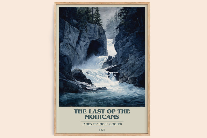 The Last Of The Mohicans Book Cover Poster by James Fenimore Cooper (Modern Minimalist style)