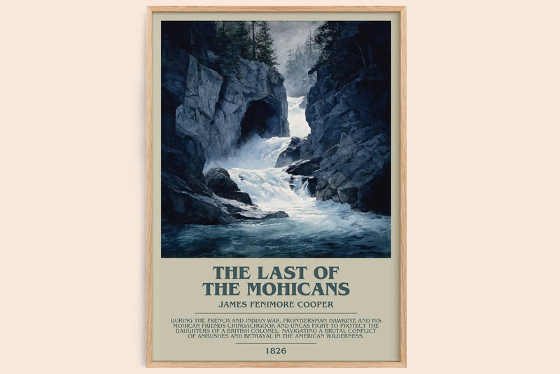 The Last Of The Mohicans Bookish Wall Art by James Fenimore Cooper (Modern style)