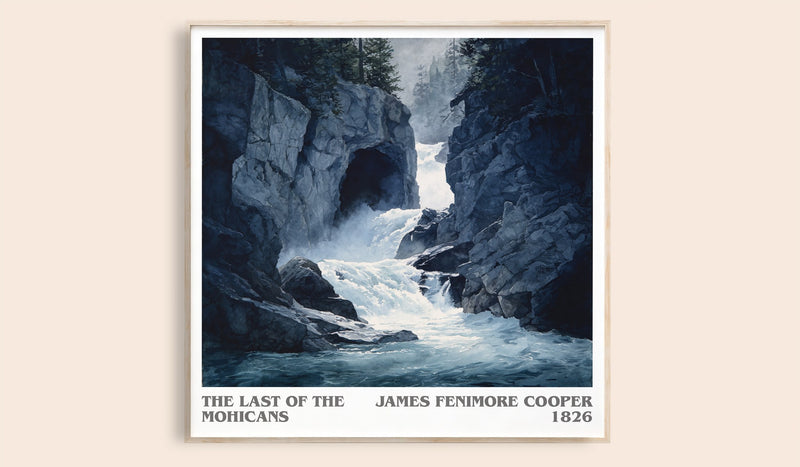 The Last Of The Mohicans Literary Art Print by James Fenimore Cooper (Square style)