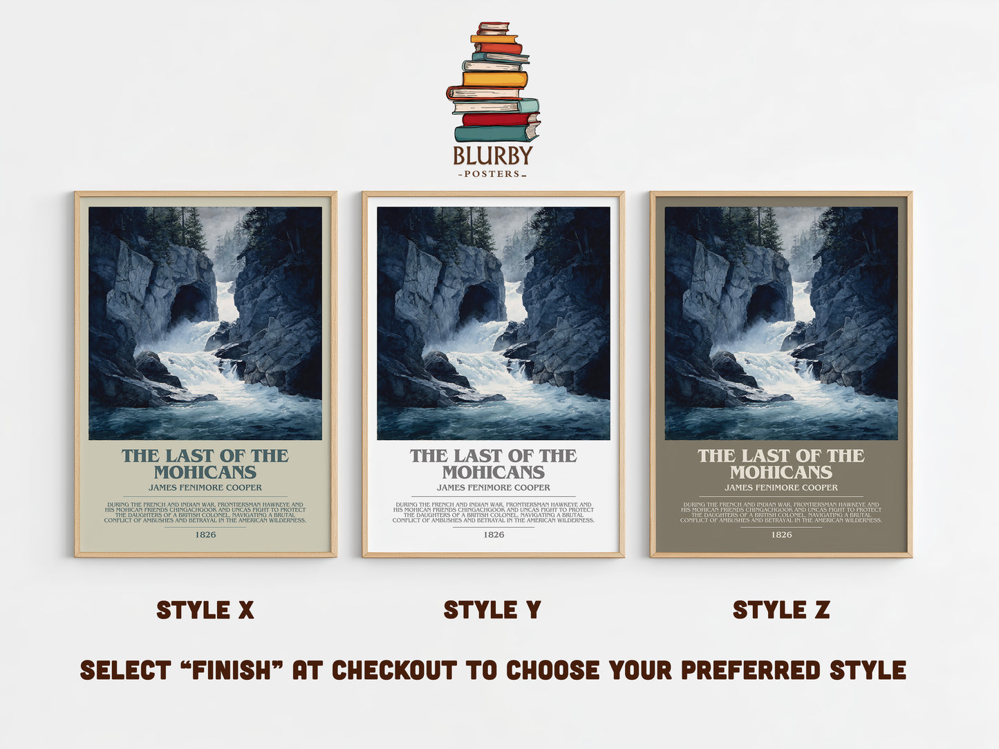 The Last Of The Mohicans bookish print in frame leaning in hallway – adventure wall art