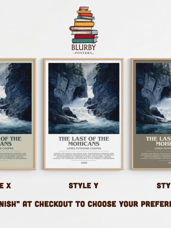 The Last Of The Mohicans bookish print in frame leaning in hallway – adventure wall art
