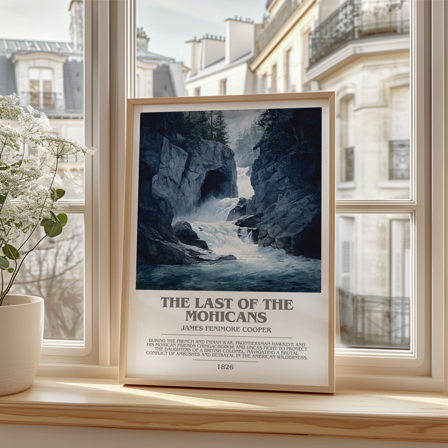 The Last Of The Mohicans bookish poster colour and style options – James Fenimore Cooper book art