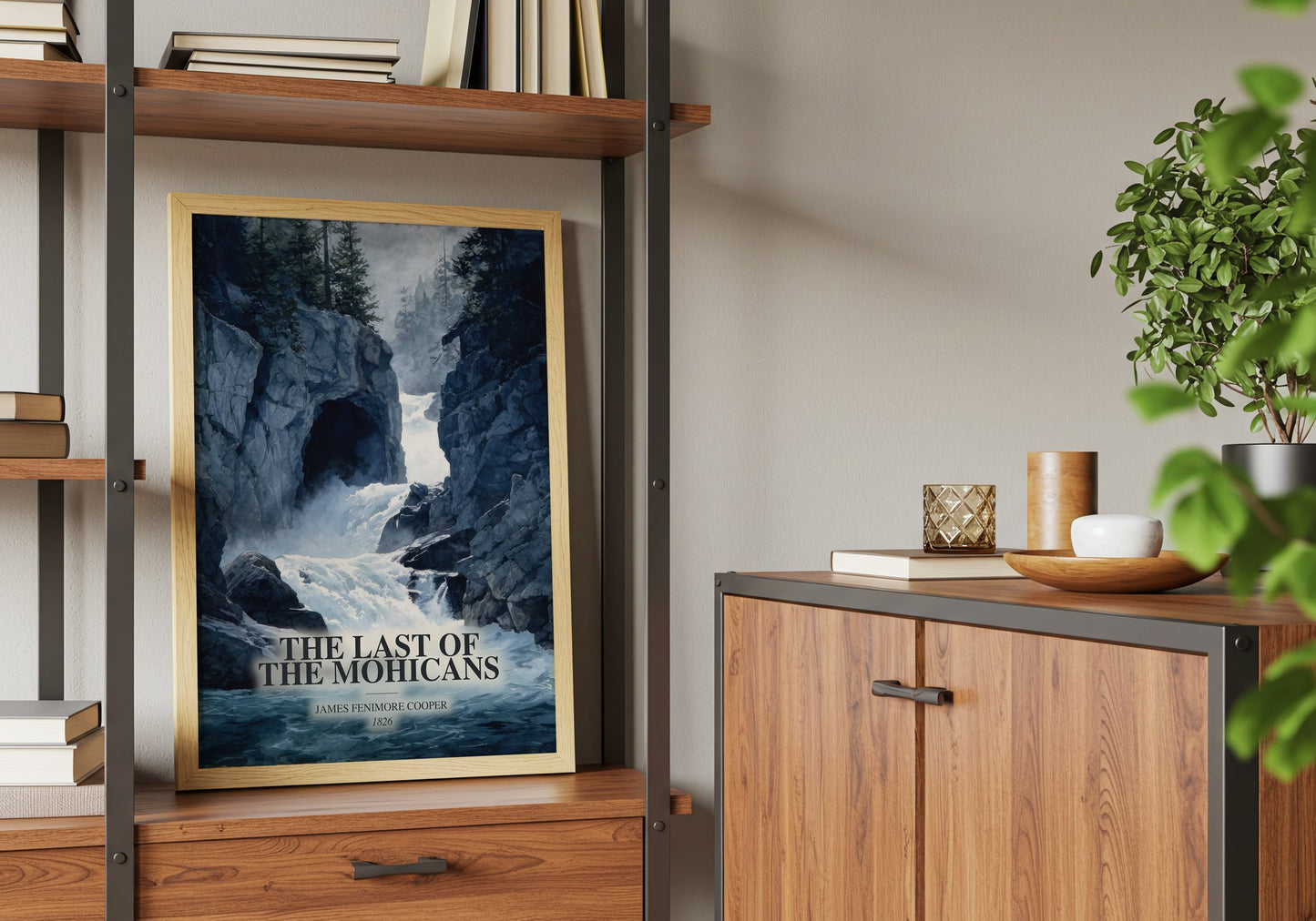 The Last Of The Mohicans book watercolour illustration paper finish options – matte satin gloss