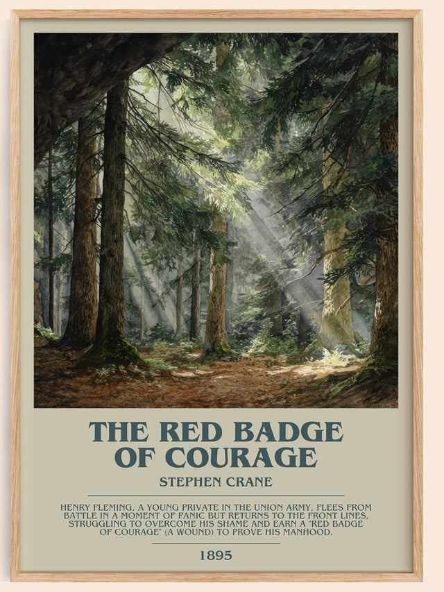 The Red Badge of Courage Bookish Wall Art by Stephen Crane