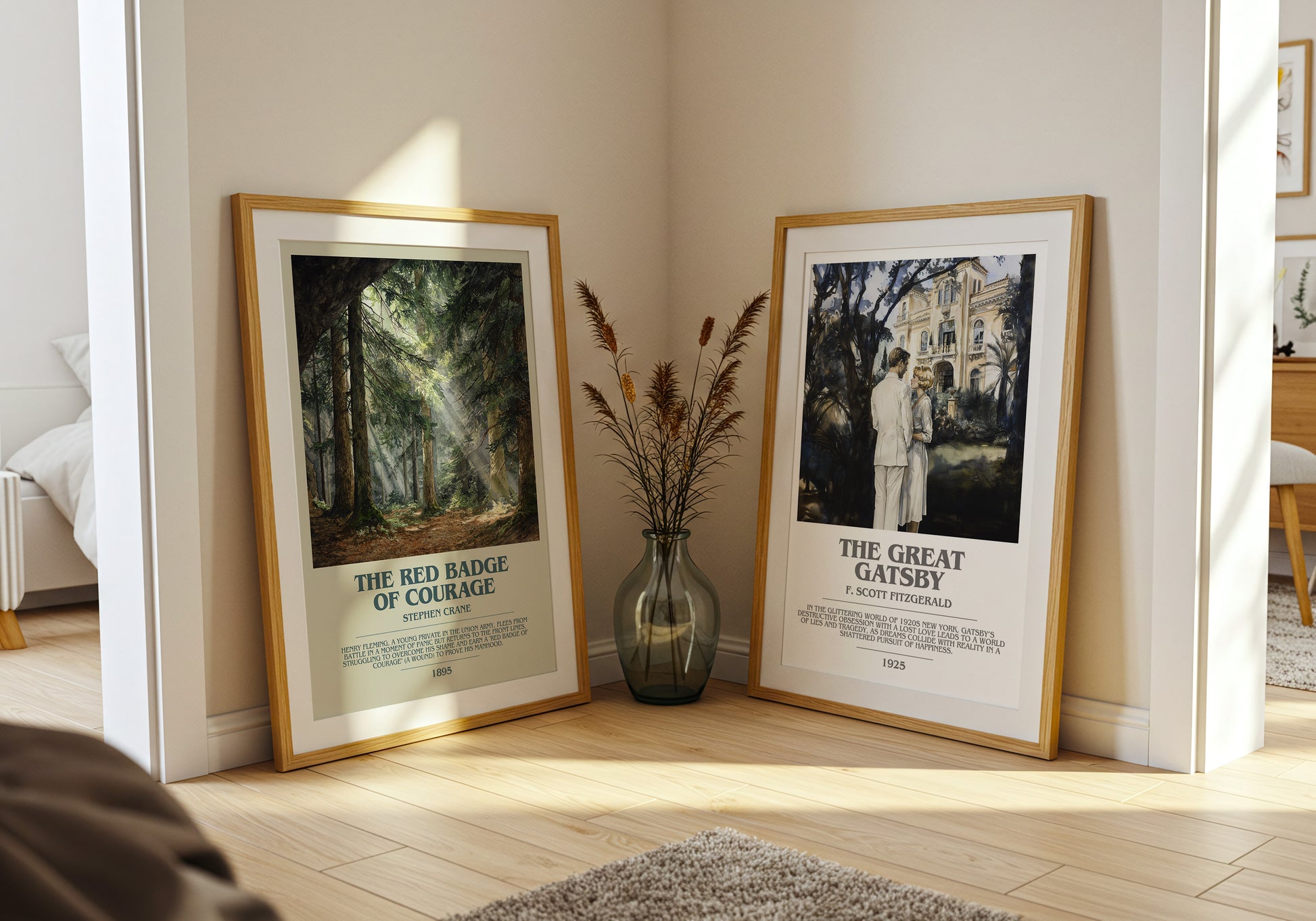 The Red Badge of Courage bookish book poster framed on wall – historical fiction wall art