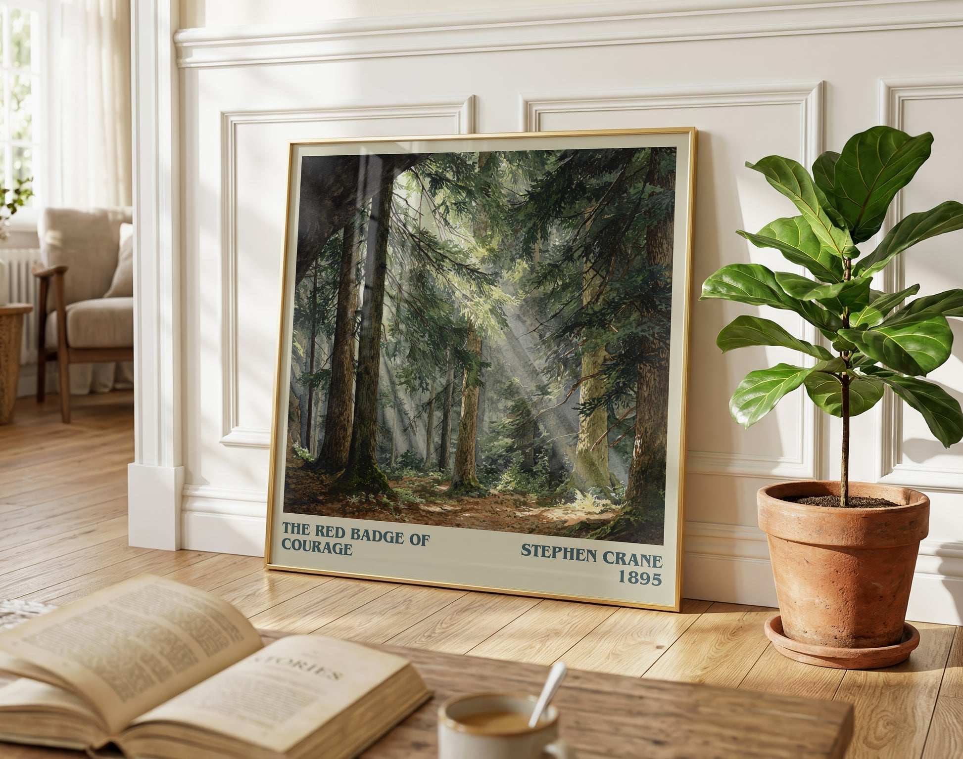 The Red Badge of Courage literary poster paired in gallery wall – literary art prints
