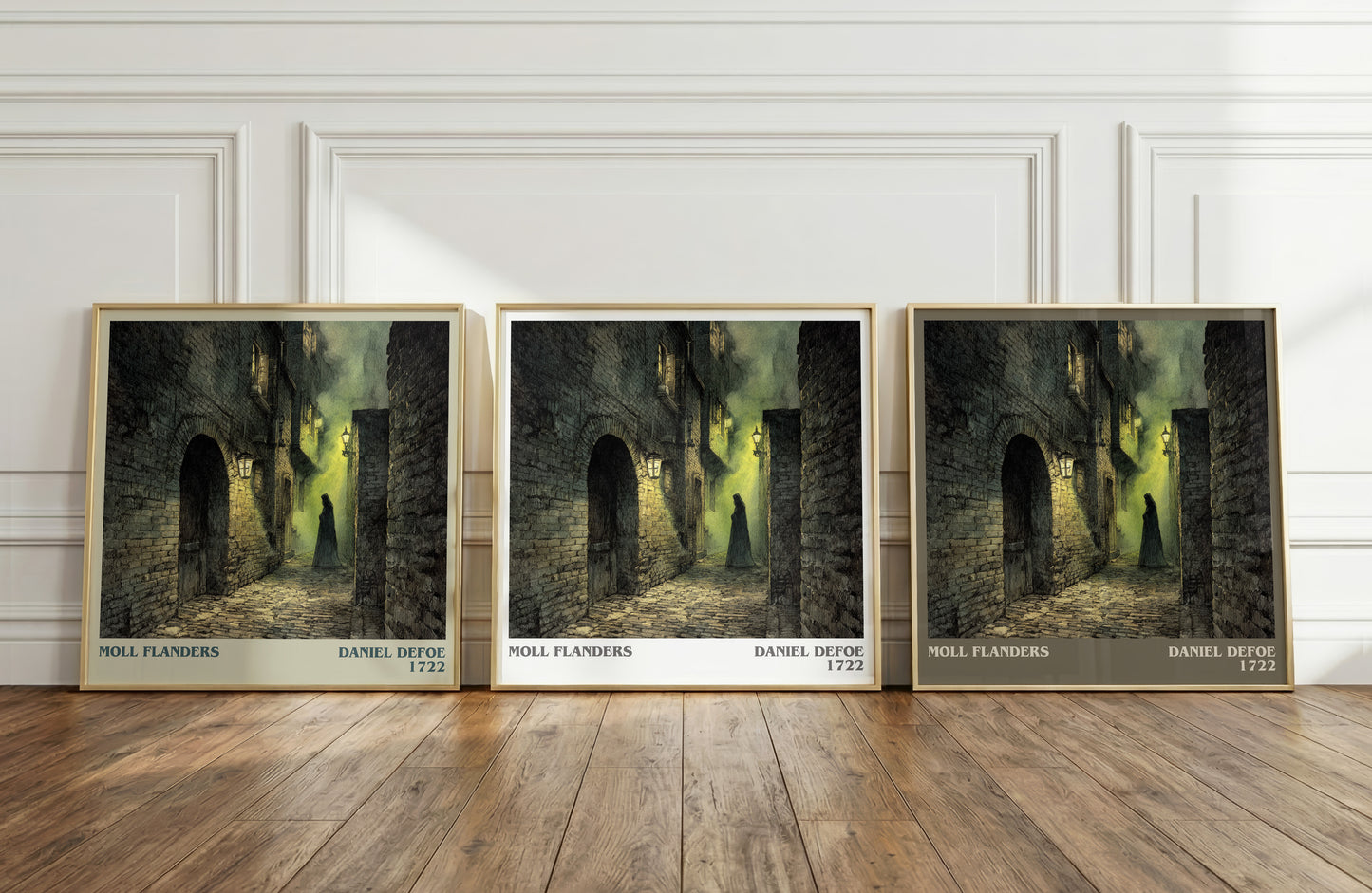 Moll Flanders literary print framed by window – literary home decor